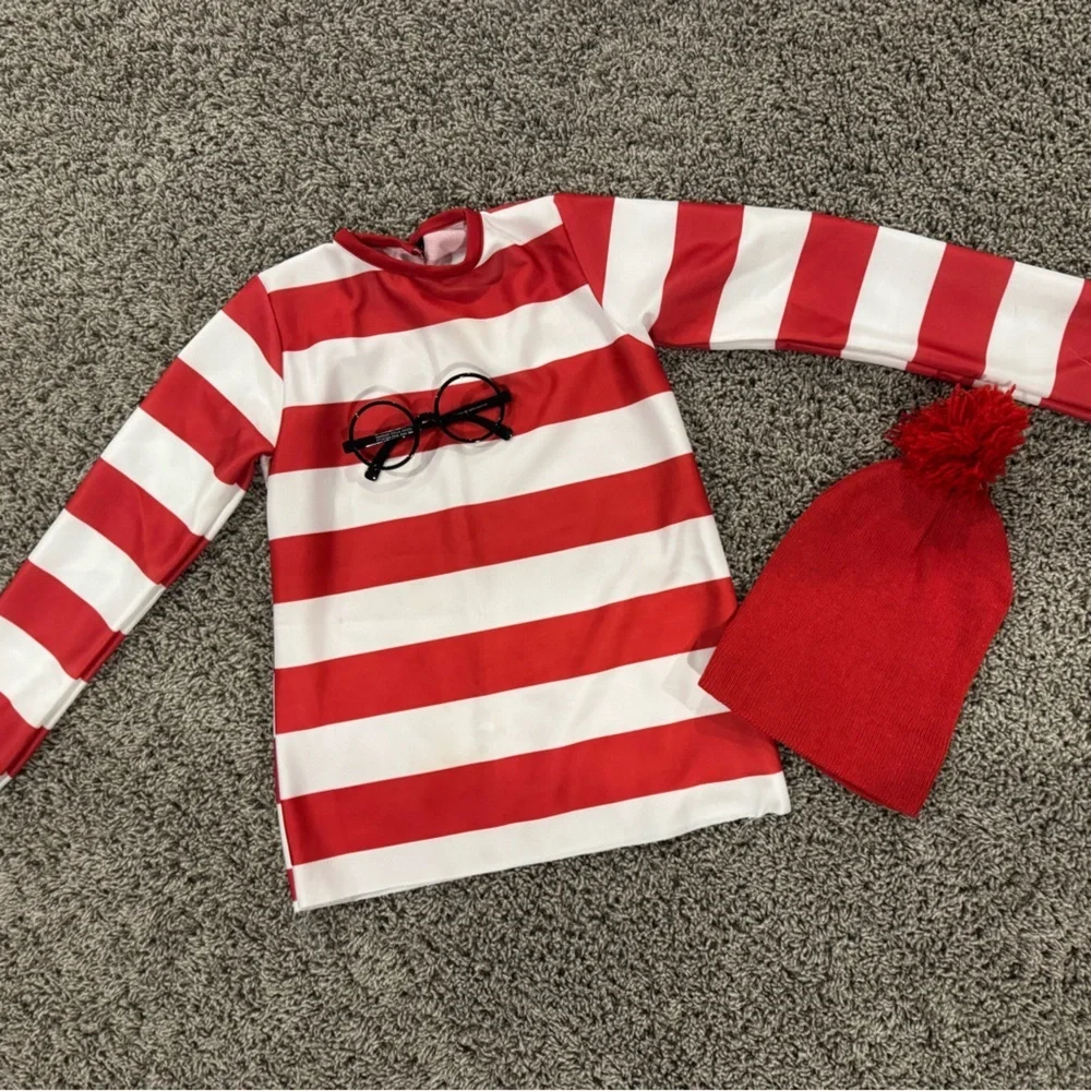 Where’s Waldo costume, size 8